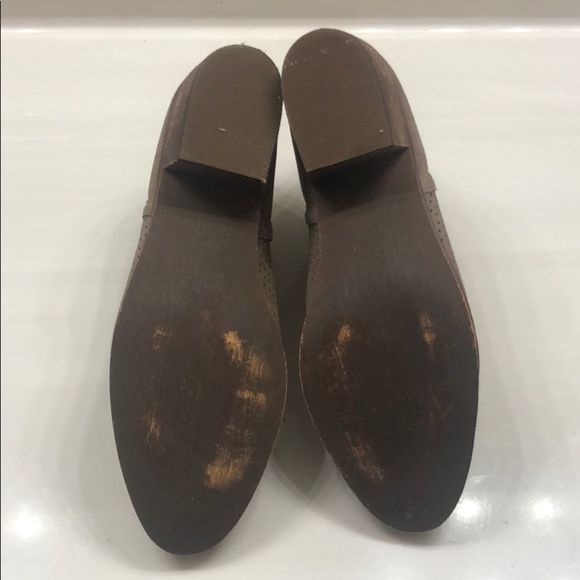 Susina Kyle Perforated Tan Suede Ankle Booties - Picture 11 of 11